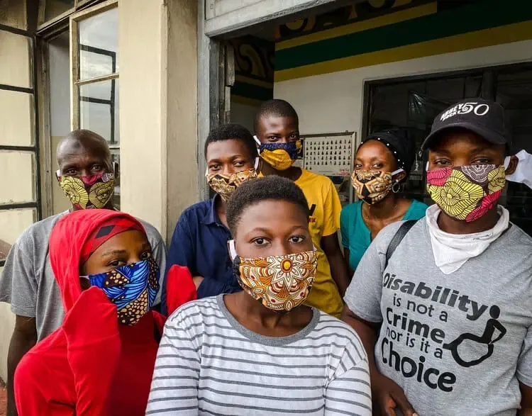 credit Nigerian Slum Informal Settlement Federation nose mask